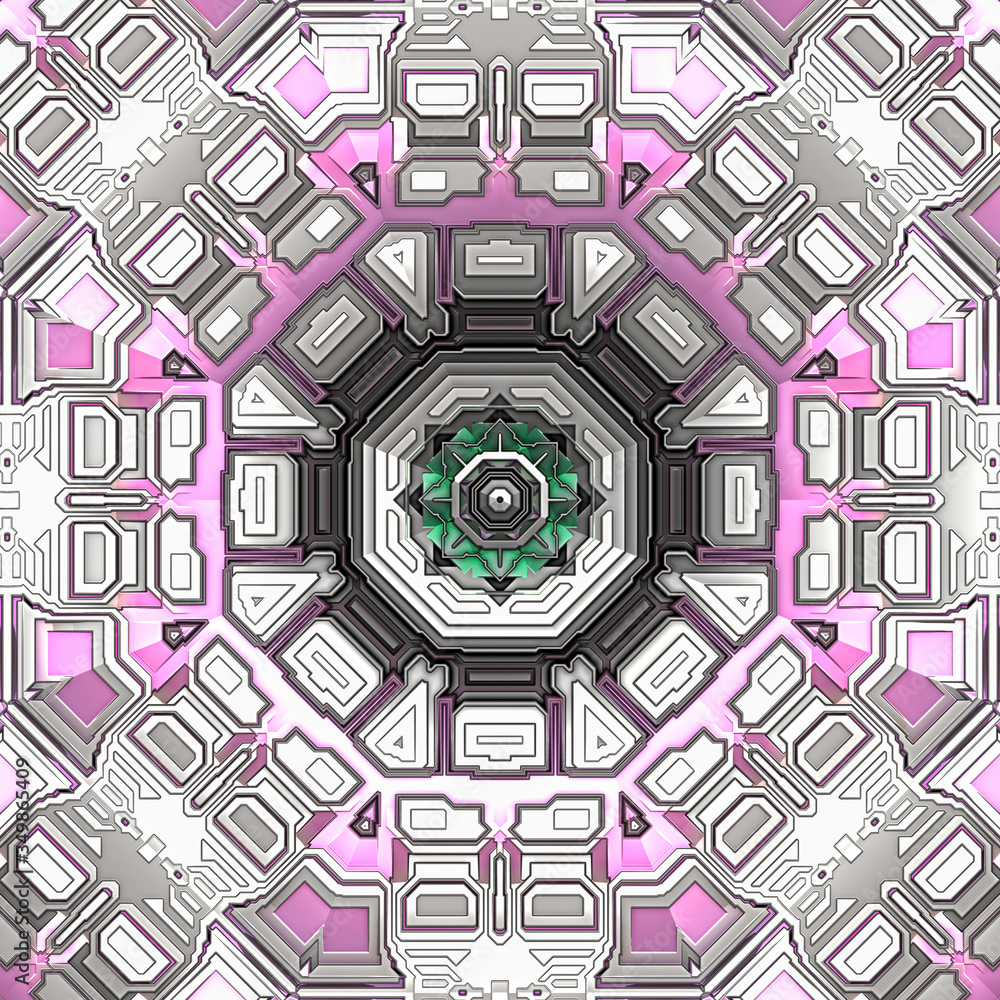 Obraz premium 3d effect - abstract octagonal geometric graphic