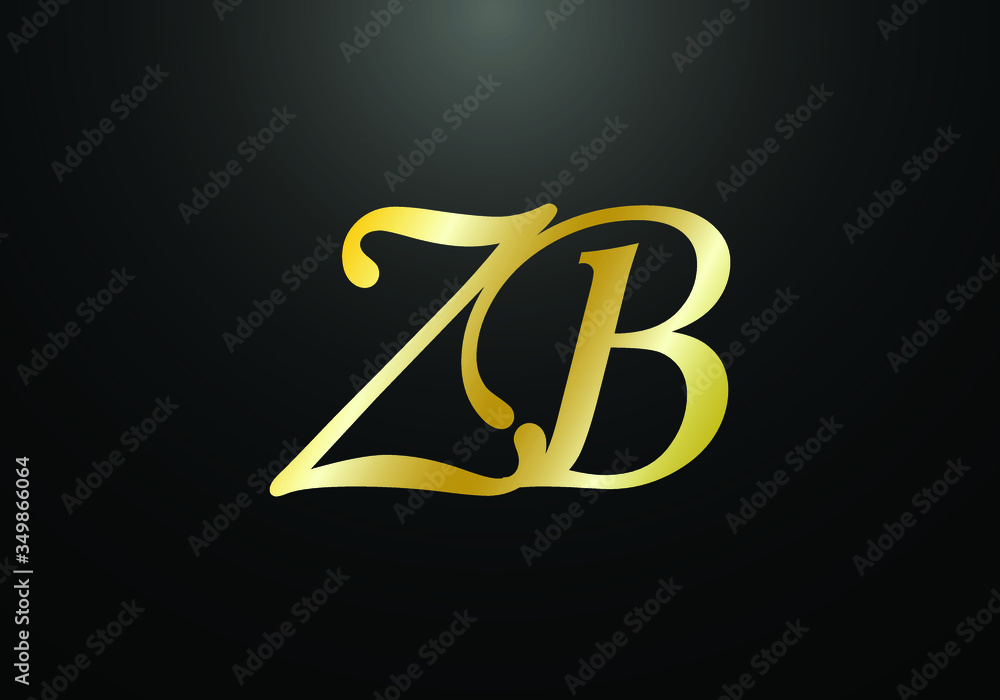 Obraz premium Initial Monogram Letter Z B Logo Design Vector Template. Graphic Alphabet Symbol for Corporate Business Identity