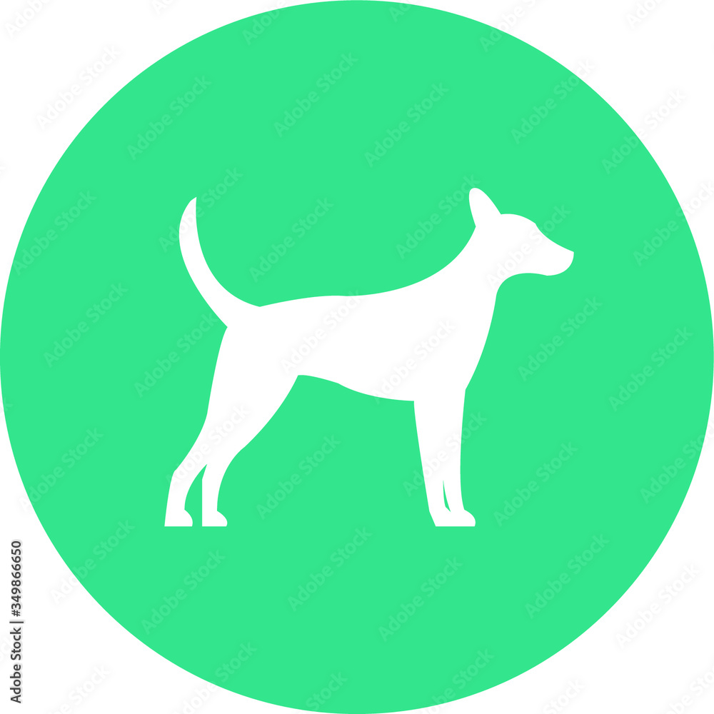 Dog silhouette vector icon