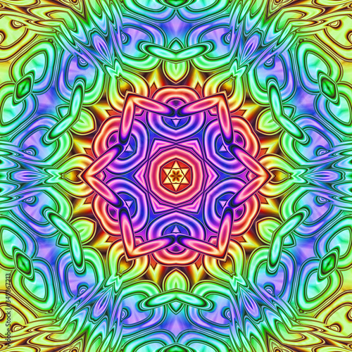 abstract colorful mandala style pattern