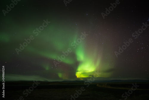Northern lights  aurora borealis  Iceland