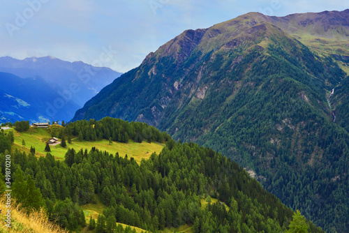 Scenic view on Grossglockner alpine pass