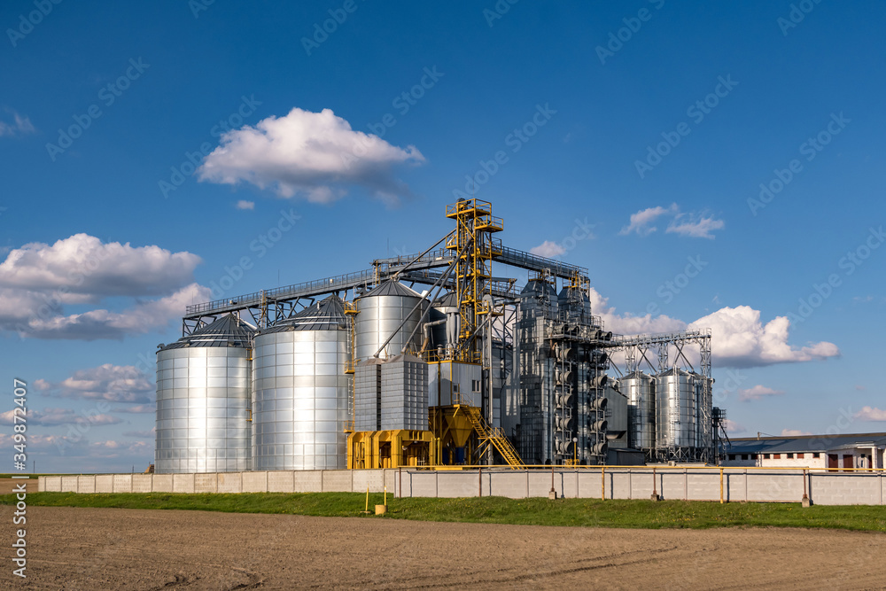 agro-processing and manufacturing plant for processing and silver silos for drying cleaning and storage of agricultural products, flour, cereals and grain. Granary elevator. agro-processing and manufacturing plant for processing and silver silos for drying cleaning and storage of agricultural products, flour, cereals and grain. Granary elevator.