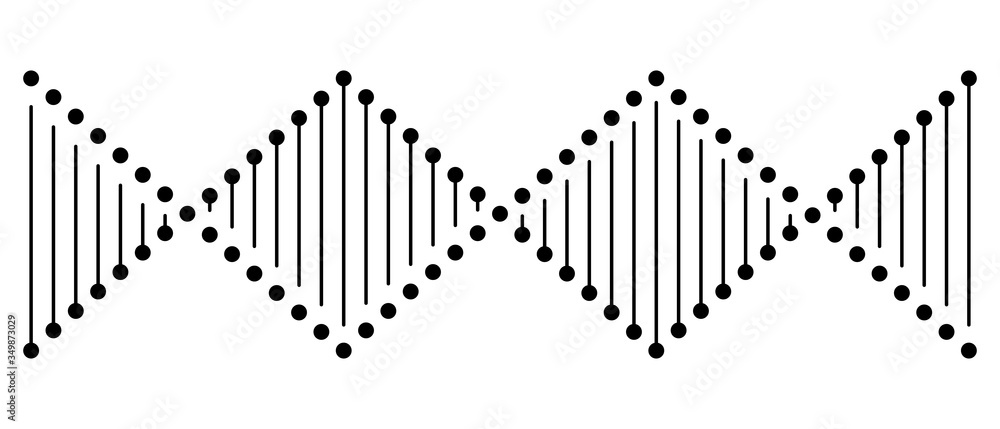 Fototapeta premium DNA vector icon. Chromosome symbol. Genetic sign isolated on white background.
