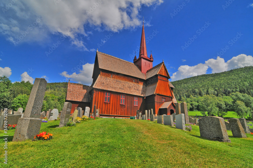 Ringebu Stave Church at the village of Ringebu in Ringebu municipality  Norway.