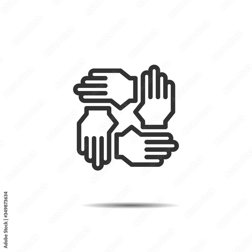 hands support icon vector, teamwork, meeting, negotiation hands support icon vector, teamwork, meeting, negotiation
