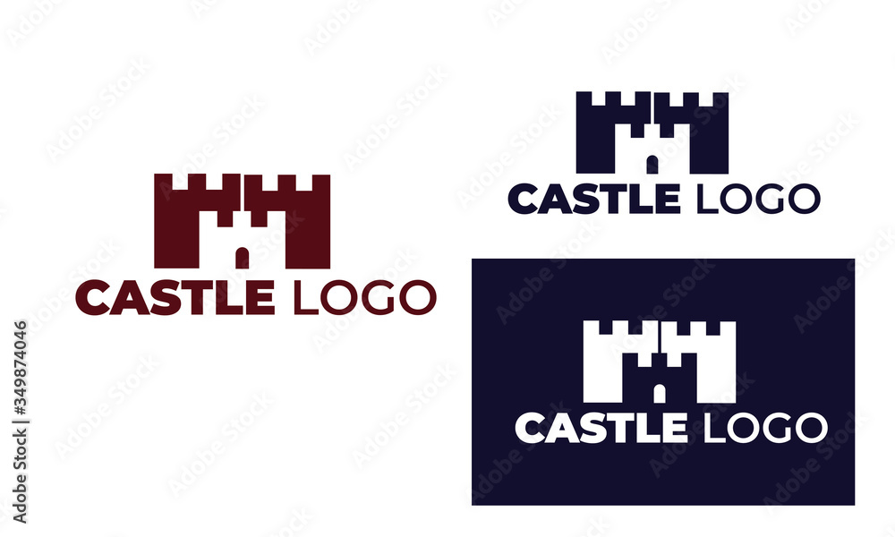 Castle logo with Modern style for Real Estate Logo, Construction, architecture, residence, hotel, business property, building, full color and black and white, eps 10 vector Castle logo with Modern style for Real Estate Logo, Construction, architecture, residence, hotel, business property, building, full color and black and white, eps 10 vector