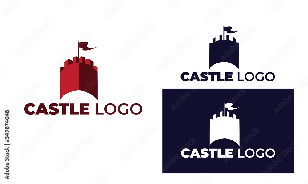 Castle logo with Modern style for Real Estate Logo, Construction ...