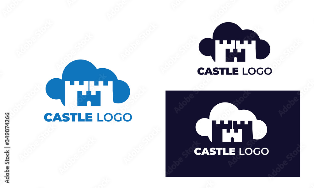 Castle logo with Modern style for Real Estate Logo, Construction, architecture, residence, hotel, business property, building, full color and black and white, eps 10 vector Castle logo with Modern style for Real Estate Logo, Construction, architecture, residence, hotel, business property, building, full color and black and white, eps 10 vector