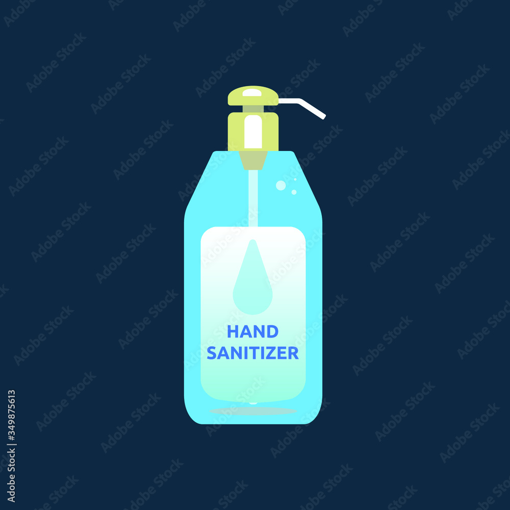 Hand Sanitizer in clear bottle. Hand Sanitizer in clear bottle.