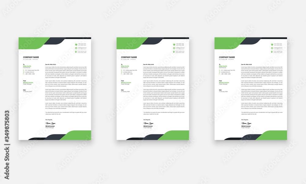 Unique Business Style letterhead Template Design Unique Business Style letterhead Template Design