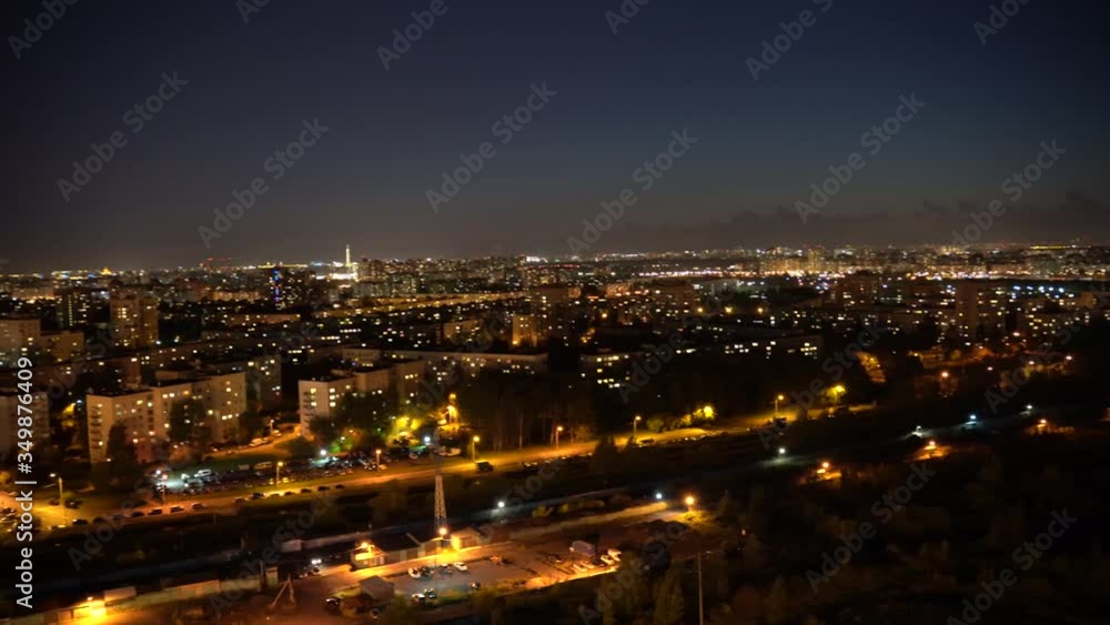 Panorama of the night city of St. Petersburg Panorama of the night city of St. Petersburg