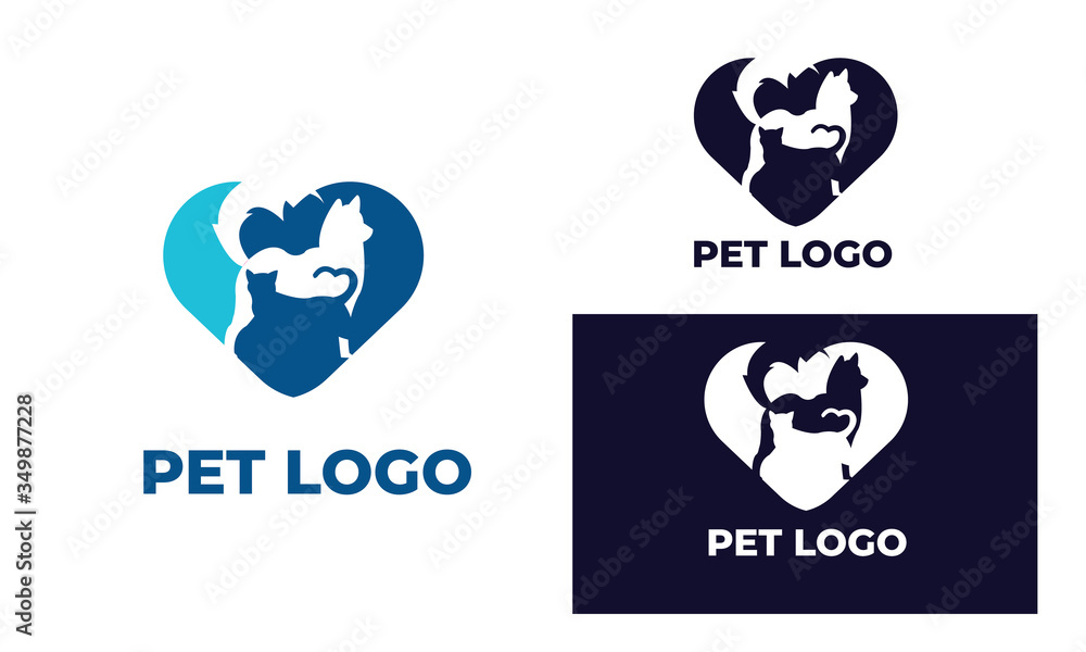 cute cat and dog Logo can also for pet logo, home pet, pet shop, dog care, cat care, cat lover, veterinary in design with full color, black and white color,eps 10 vector cute cat and dog Logo can also for pet logo, home pet, pet shop, dog care, cat care, cat lover, veterinary in design with full color, black and white color,eps 10 vector