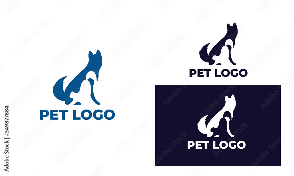 cute cat and dog Logo can also for pet logo, home pet, pet shop, dog care, cat care, cat lover, veterinary in design with full color, black and white color,eps 10 vector cute cat and dog Logo can also for pet logo, home pet, pet shop, dog care, cat care, cat lover, veterinary in design with full color, black and white color,eps 10 vector