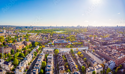 Photography Aerial view of Kensington in the morning, London, UK