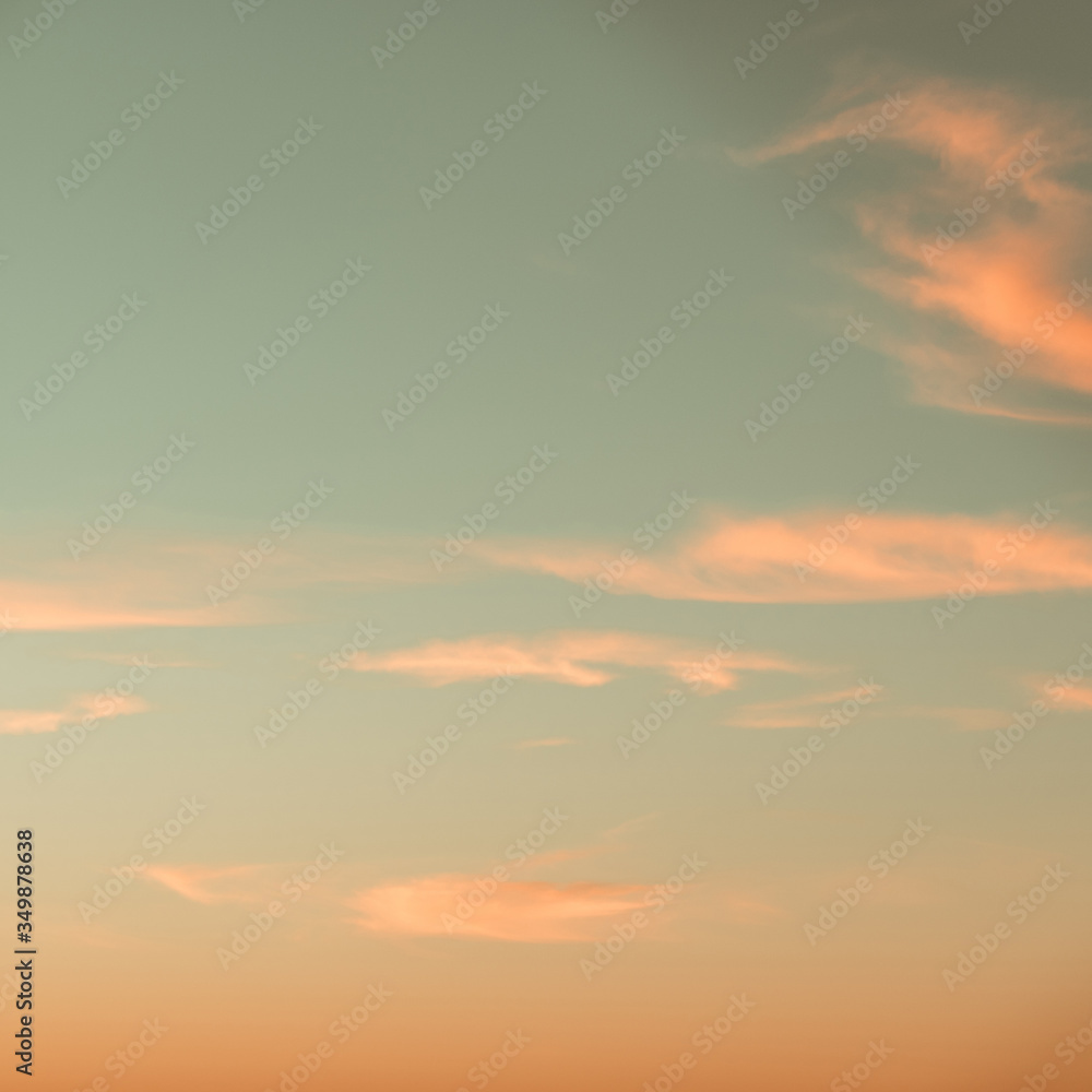 Sky with amazing color background
