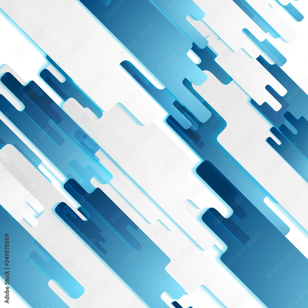 Grey and blue hi-tech geometric paper shapes with luminous shadow. Abstract futuristic vector background Grey and blue hi-tech geometric paper shapes with luminous shadow. Abstract futuristic vector background