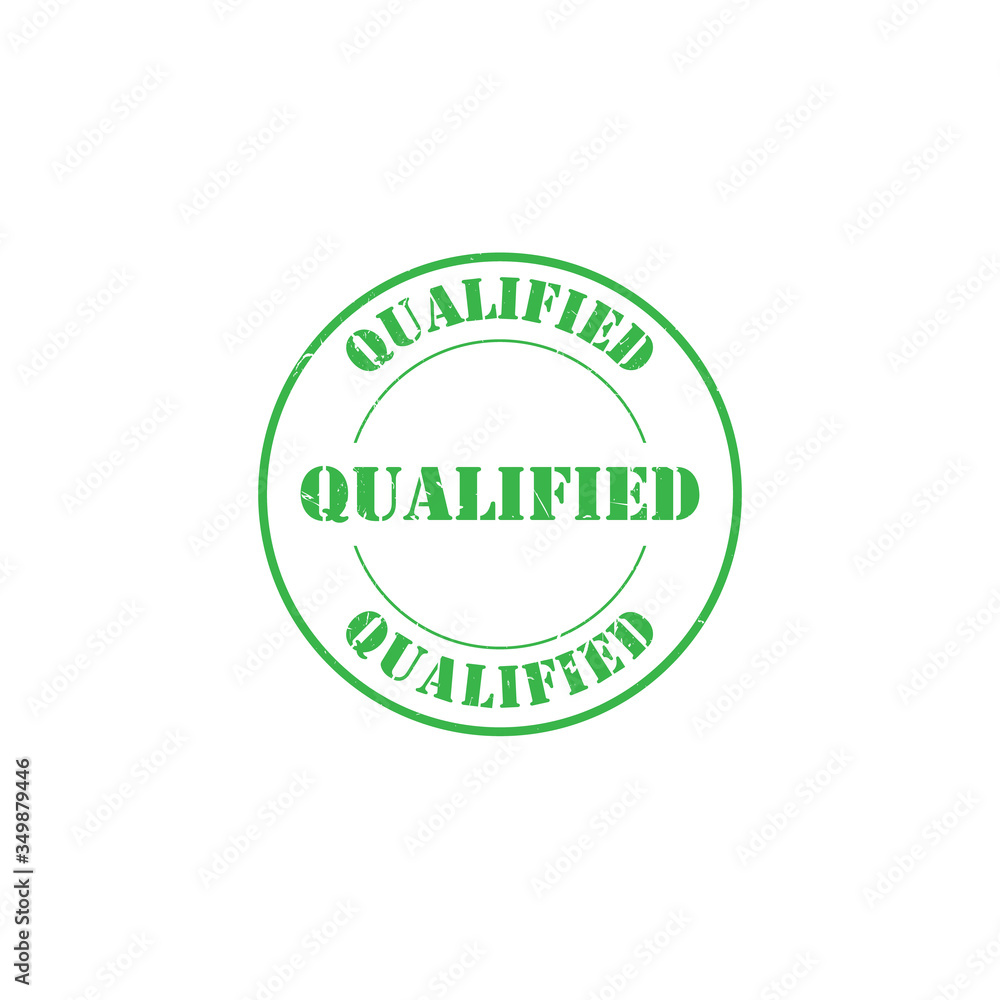 Qualified grunge rubber stamp logo Qualified grunge rubber stamp logo