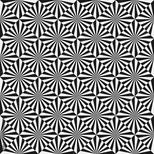 Monochrome seamless pattern. Optical illusion. 