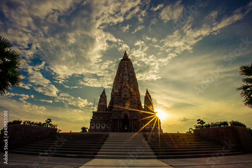 Background of religious tourist sites that tourists come to make merit, Buddhakhaya Chedi (Buddhist Maha Chedi) is located in WatPanyanantaram Temple in Pathum Thani Province, Thailand. photo