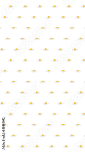 fried egg on white background for mobile wallpaper