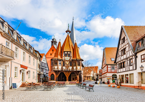 Historisches Rathaus von Michelstadt in Deutschland