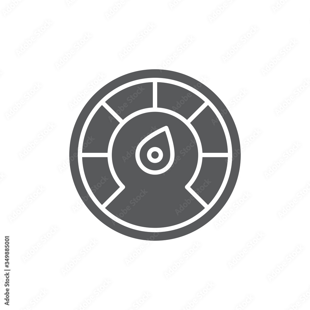 Dashboard gauge vector icon symbol isolated on white background Dashboard gauge vector icon symbol isolated on white background