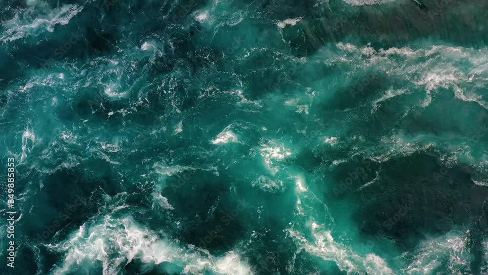 Waves of water of the river and the sea meet each other during high tide and low tide. Waves of water of the river and the sea meet each other during high tide and low tide.