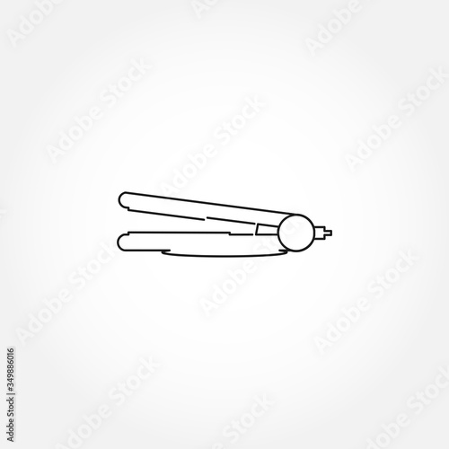 hair straightening line icon. hair straightening isolated line icon
