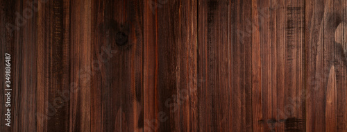 Wood texture banner background, wooden table top view with copy space.