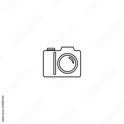 Camera icon in trendy line style. Photography icon.
