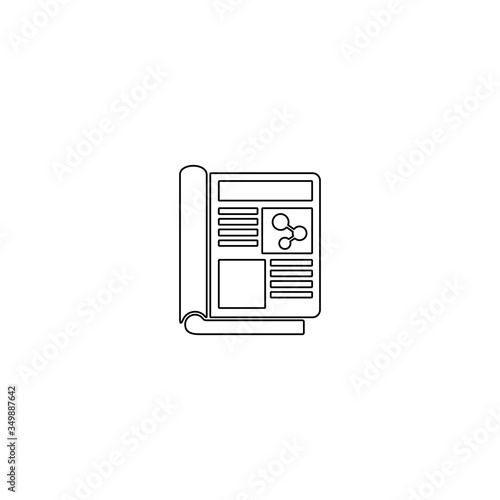 Share multimedia file icon. Sharing text, video content. Line design for web UI concept.