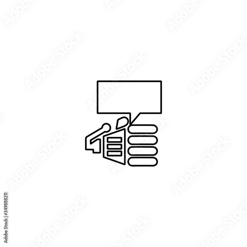 Chatbot icon in trendy line style. Artificial intelligence sign.