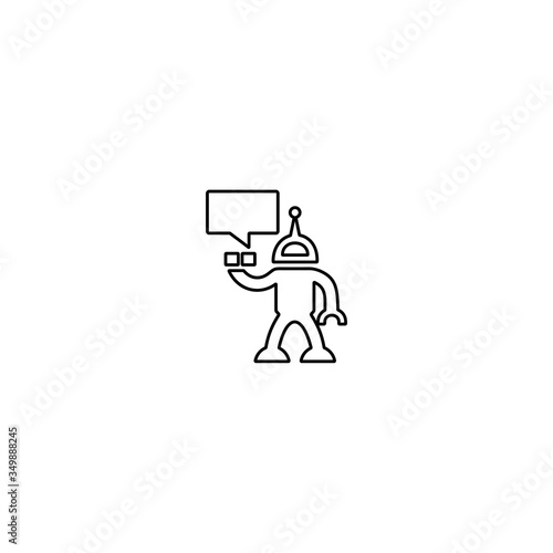 Chatbot icon in trendy line style. Artificial intelligence sign.