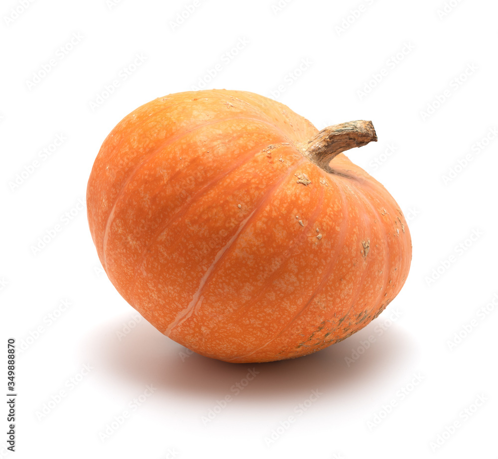 Fotografie Fresh orange pumpkin isolated on white background