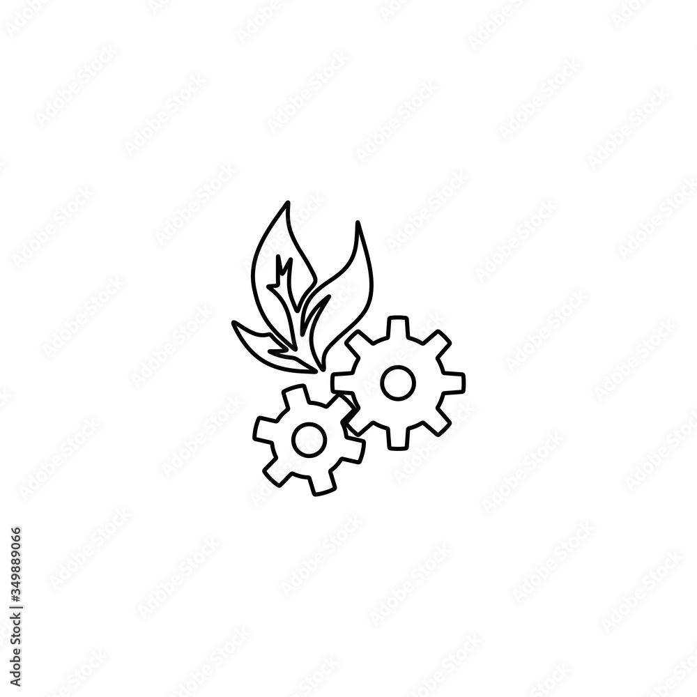 Obraz premium Industry energy icon. Eco friendly industry production symbol. Environment concept.