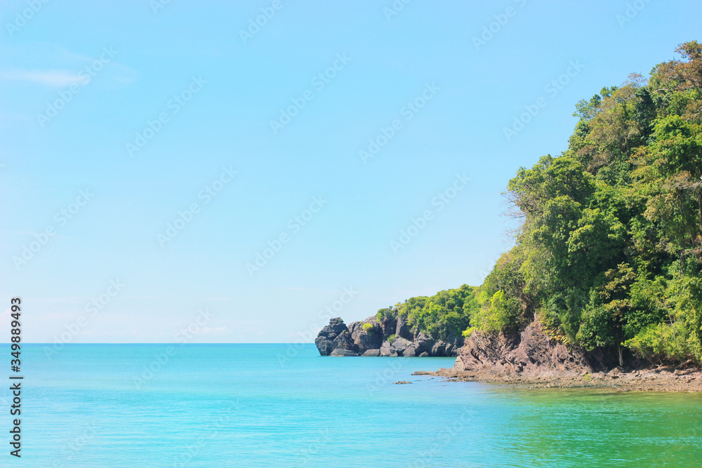 Beautiful sea landscape of Koh Lipe Island,Beautiful sea with clear water and beautiful skies.