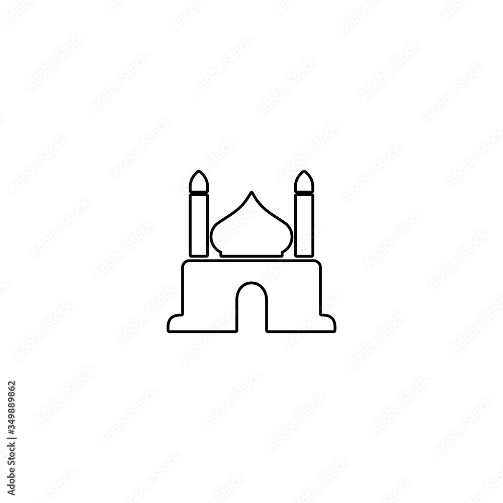 Islamic template, mosque icon. Ramadan, Eid sign. Line icon design for religious concept. Islamic template, mosque icon. Ramadan, Eid sign. Line icon design for religious concept.