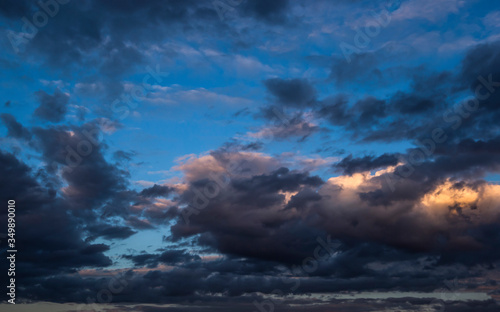 Dramatic evening sky after rain.