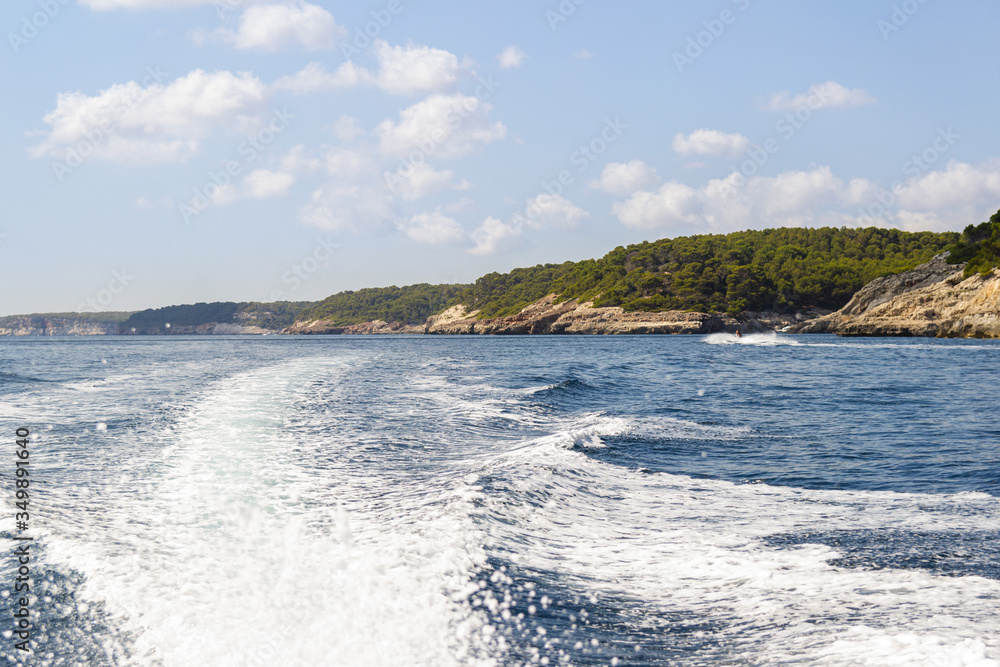 Cala Fustam views from boat in Menorca (balearic islands, spain) Cala Fustam views from boat in Menorca (balearic islands, spain)