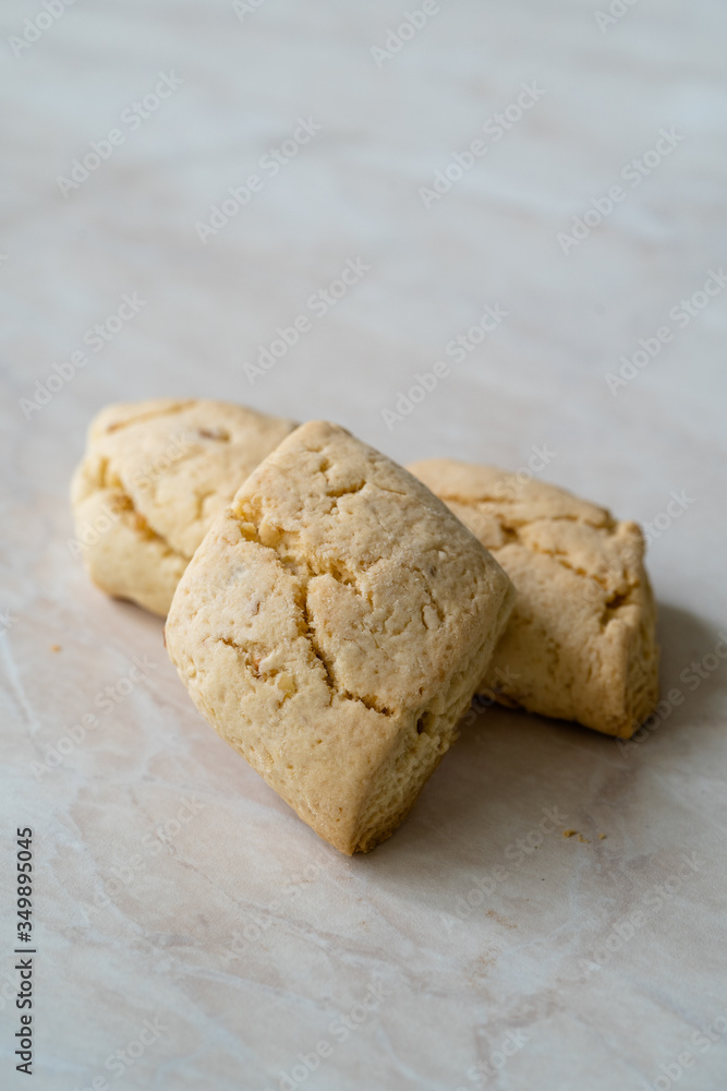 Homemade Moroccan Festive Ghriba Bahla Cookies Biscuits.