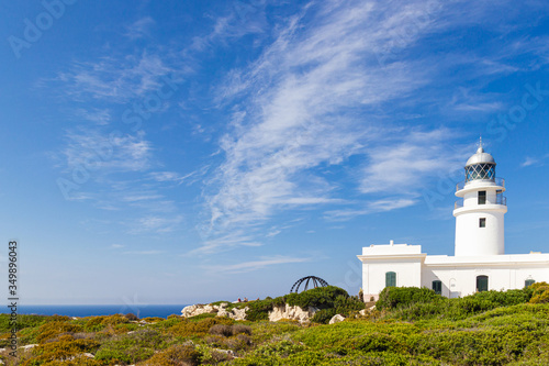 views of the cavalleria lighthouse, menorca (balearic islands, spain)