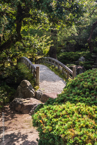 Bridge at the Gonatei Garden in the Imperial Palace in Kyoto  Japan 