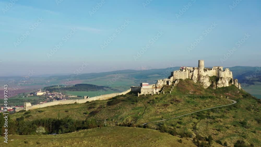 Aerial view of Spissky Castle in Slovakia Aerial view of Spissky Castle in Slovakia