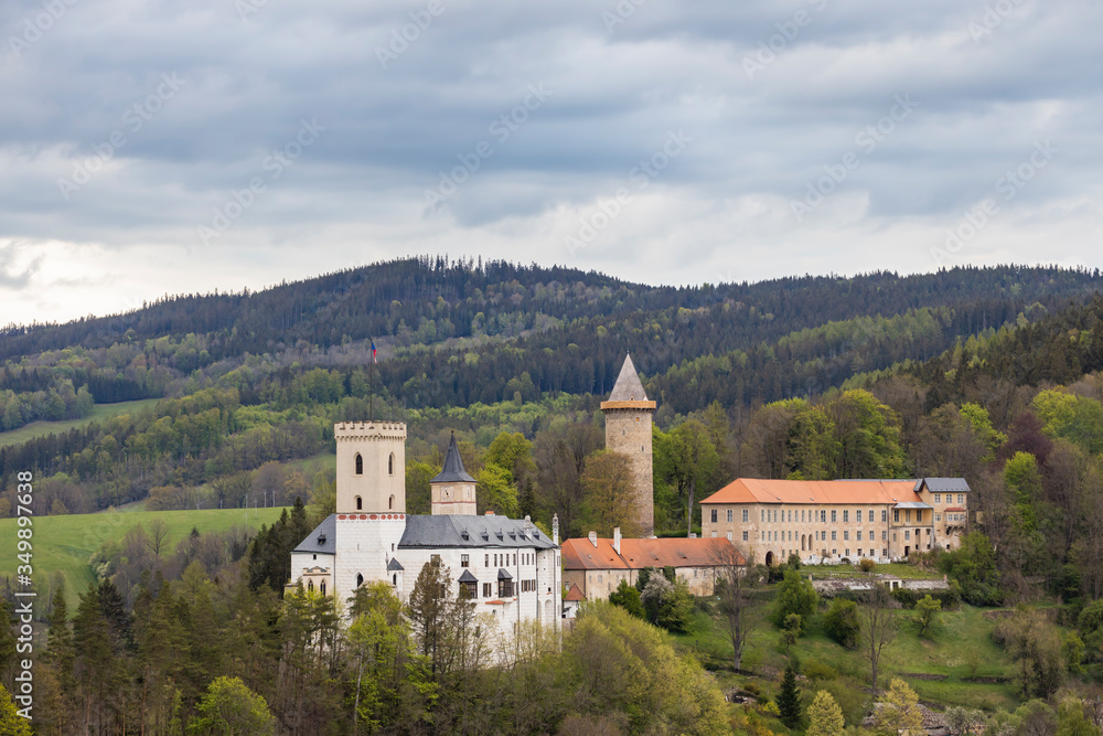 Fototapeta premium Rozmberk nad Vltavou castle in Southern Bohemia, Czech Republic