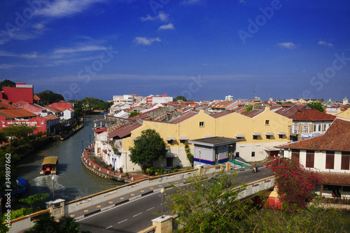Melaka River at Old City of Melaka, Malaysia.