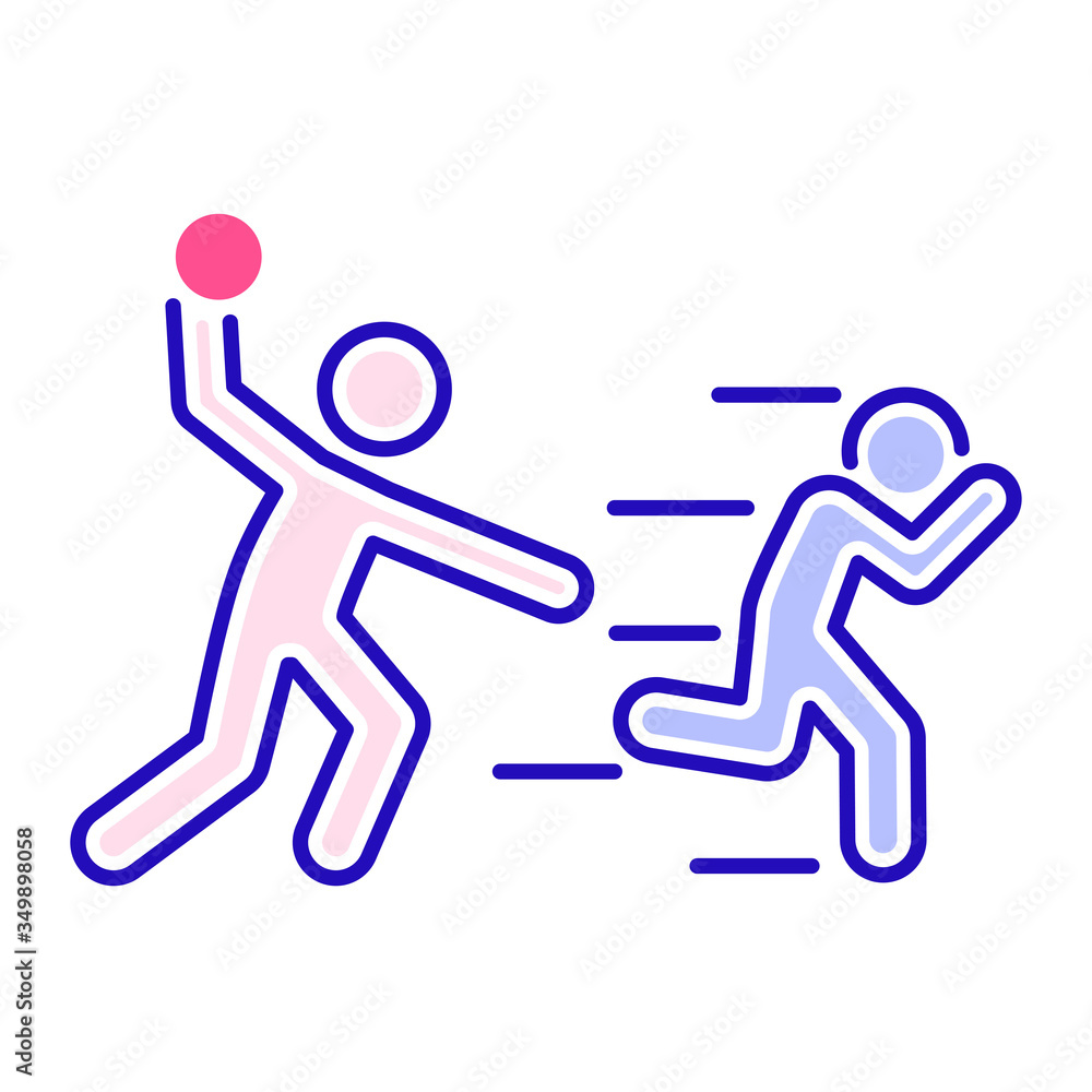 Bullying between kids color line icon. Problem of mockery and bullying at school. Isolated vector element. Outline pictogram for web page, mobile app, promo. Bullying between kids color line icon. Problem of mockery and bullying at school. Isolated vector element. Outline pictogram for web page, mobile app, promo.