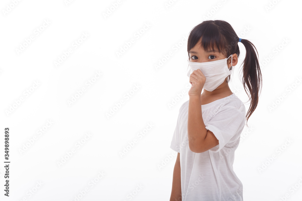 asia women wearing mask to prevent the virus PM2.5, Coronavirus, (2019-nCoV) asian little girl feeling unwell and coughing as symptom for cold or pneumonia,bronchitis.on white background asia women wearing mask to prevent the virus PM2.5, Coronavirus, (2019-nCoV) asian little girl feeling unwell and coughing as symptom for cold or pneumonia,bronchitis.on white background
