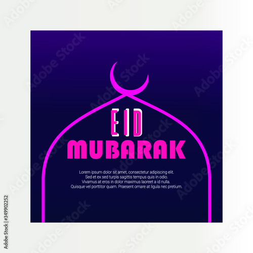 Aesthetic Eid Mubarak Social Media Post 