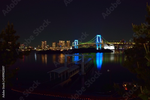お台場 レインボーブリッジ 夜景(Odaiba Rainbow bridge)